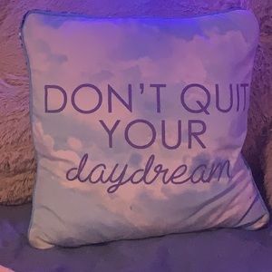 A sequin pillow blue